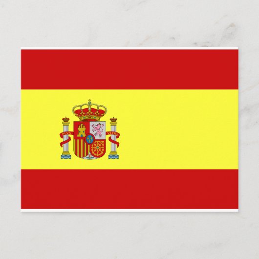 Flagge Spaniens Postkarte (Vorderseite)