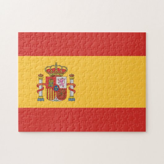 Flagge Spaniens Puzzle (Horizontal)