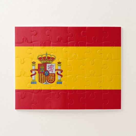 Flagge Spaniens Puzzle (Horizontal)