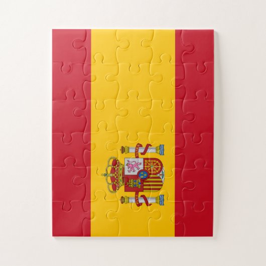 Flagge Spaniens Puzzle (Vertikal)