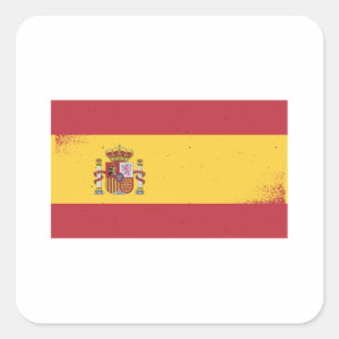 Flagge Spaniens Quadratischer Aufkleber