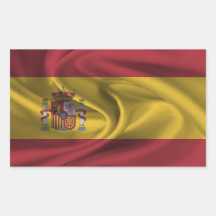 Flagge Spaniens Rechteckiger Aufkleber