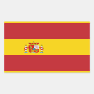 Flagge Spaniens Rechteckiger Aufkleber