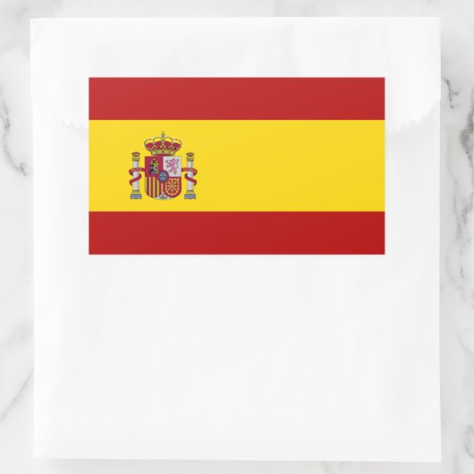 Flagge Spaniens Rechteckiger Aufkleber (Tasche)