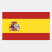Flagge Spaniens Rechteckiger Aufkleber (Vorderseite)