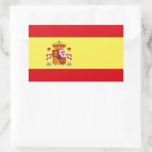 Flagge Spaniens Rechteckiger Aufkleber (Tasche)