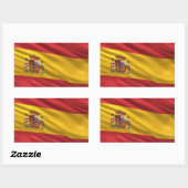 Flagge Spaniens Rechteckiger Aufkleber (Blatt)