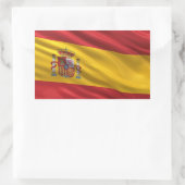 Flagge Spaniens Rechteckiger Aufkleber (Tasche)