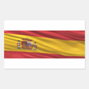 Flagge Spaniens Rechteckiger Aufkleber