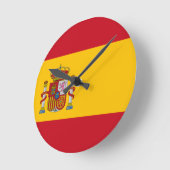 Flagge Spaniens Runde Wanduhr (Winkel)