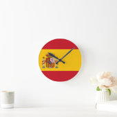 Flagge Spaniens Runde Wanduhr (Zuhause)
