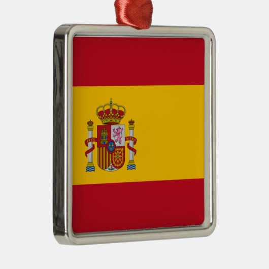 Flagge Spaniens Silbernes Ornament (Rechts)