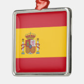 Flagge Spaniens Silbernes Ornament (Links)