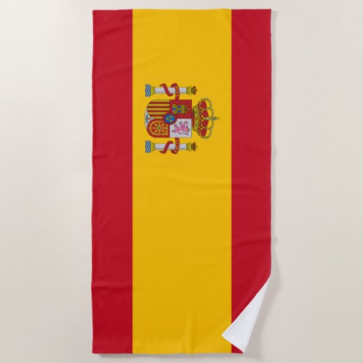Flagge Spaniens Strandtuch (Vorderseite)
