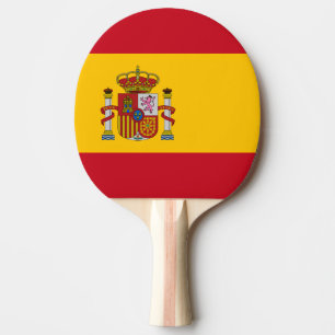 Flagge Spaniens Tischtennis Schläger
