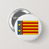 Flagge Spaniens Valencia Button (Vorne & Hinten)