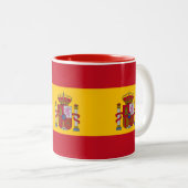 Flagge Spaniens Zweifarbige Tasse (VorderseiteRechts)