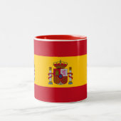 Flagge Spaniens Zweifarbige Tasse (Mittel)