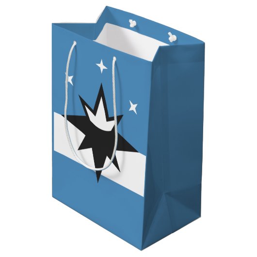 Flagge Springfield, Missouri Mittlere Geschenktüte (Rückseite Schrägansicht)