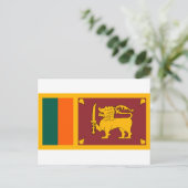 Flagge Sri Lankas (ශ් රී ලං කා වේ ජා තික කො Postkarte (Stehend Vorderseite)