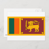 Flagge Sri Lankas (ශ් රී ලං කා වේ ජා තික කො Postkarte (Vorne/Hinten)
