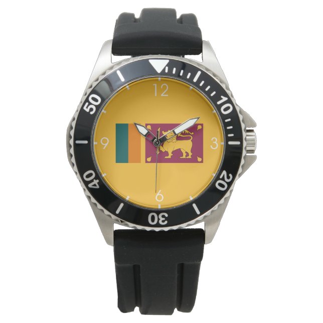 Flagge Sri Lankas Armbanduhr (Vorderseite)