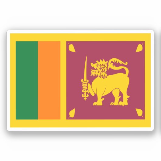 Flagge Sri Lankas Aufkleber (Vorderseite)