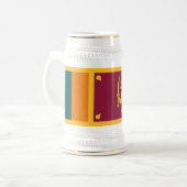 Flagge Sri Lankas Bierglas (Vorderseite Links)