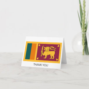 Flagge Sri Lankas Dankeskarte