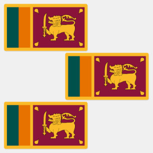 Flagge Sri Lankas Etiketten