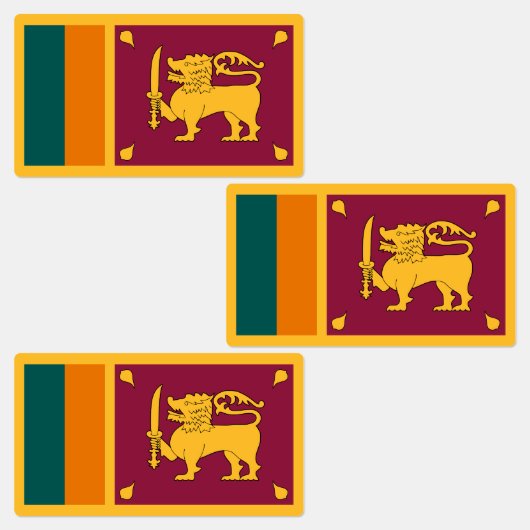 Flagge Sri Lankas Etiketten (Gruppe)