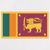 Flagge Sri Lankas Etiketten (Design 1)