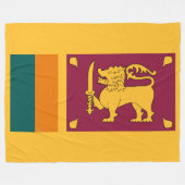 Flagge Sri Lankas Fleecedecke (Vorderseite (Horizontal))