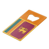 Flagge Sri Lankas Geldbeutel Flaschenöffner (Rückseite Schrägansicht)