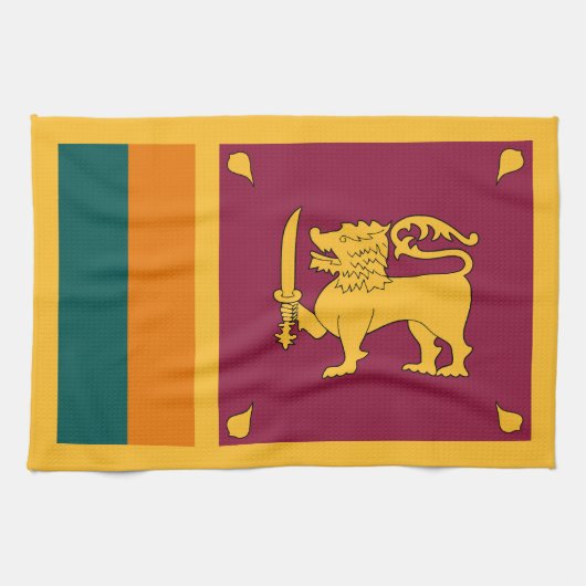 Flagge Sri Lankas Geschirrtuch (Horizontal)