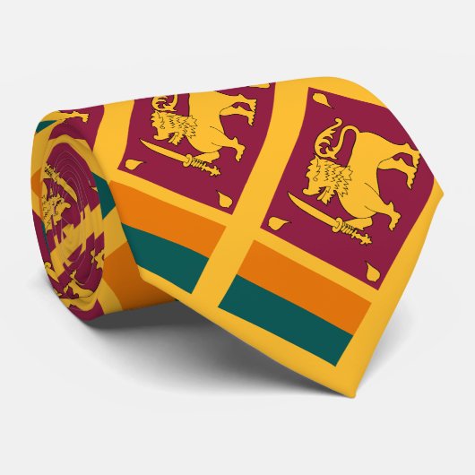 Flagge Sri Lankas Krawatte (Gerollt)