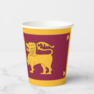 Flagge Sri Lankas Pappbecher