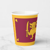 Flagge Sri Lankas Pappbecher (Links)