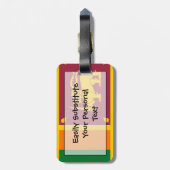Flagge Sri Lankas Persönliche Easy ID Gepäckanhänger (Rückseite vertikal)