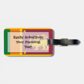 Flagge Sri Lankas Persönliche Easy ID Gepäckanhänger (Rückseite horizontal)