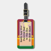 Flagge Sri Lankas Persönliche Easy ID Gepäckanhänger (Vorderseite vertikal)