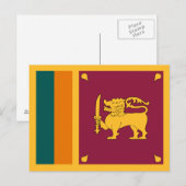 Flagge Sri Lankas Postkarte (Vorne/Hinten)