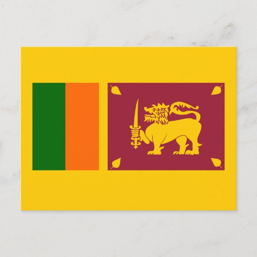 Flagge Sri Lankas Postkarte (Vorderseite)