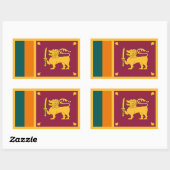 Flagge Sri Lankas Rechteckiger Aufkleber (Blatt)
