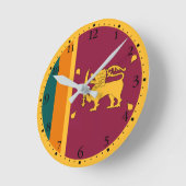 Flagge Sri Lankas Runde Wanduhr (Winkel)