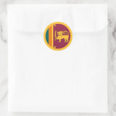 Flagge Sri Lankas Runder Aufkleber (Tasche)