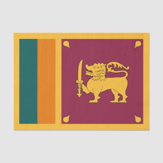Flagge Sri Lankas Seidenpapier (Vorderseite)