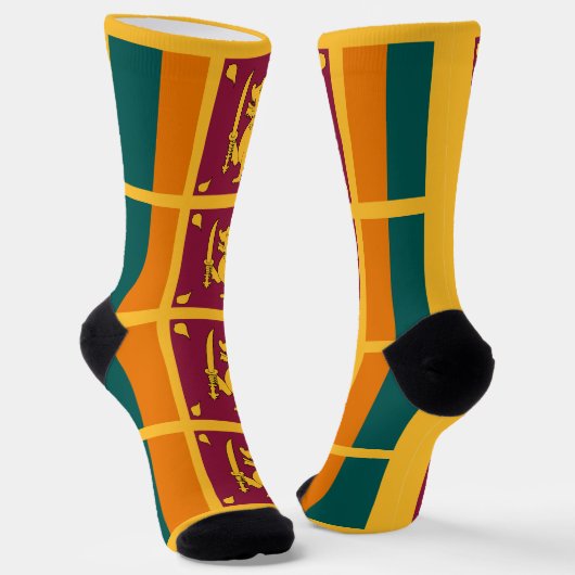 Flagge Sri Lankas Socken (Gewinkelt)