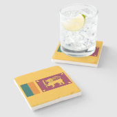 Flagge Sri Lankas Steinuntersetzer (Seitenansicht)