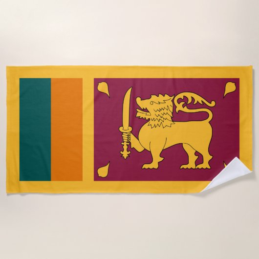 Flagge Sri Lankas Strandtuch (Vorderseite)
